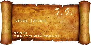 Tatay Izrael névjegykártya